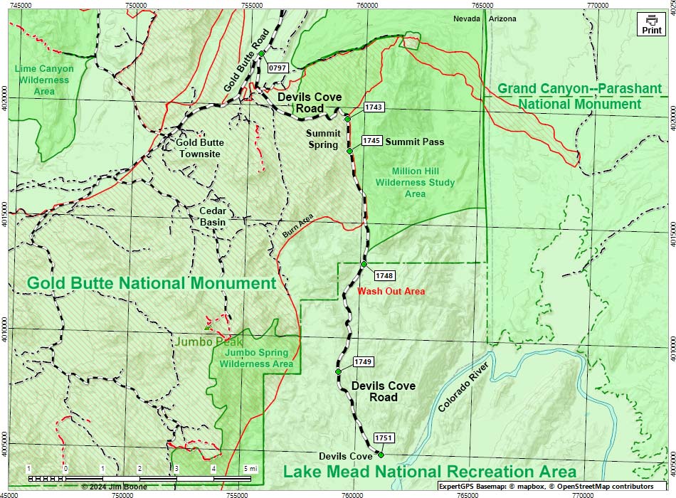 Devils Cove Road Map