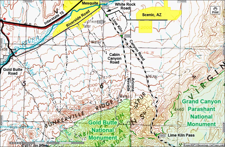 Lime Kiln Road Map