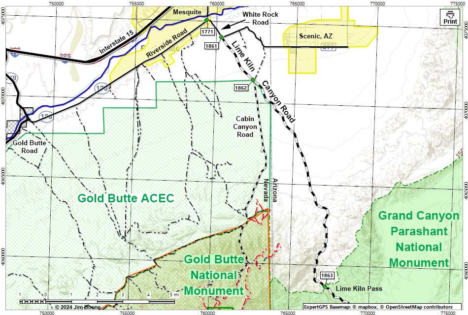 Lime Kiln Road Map