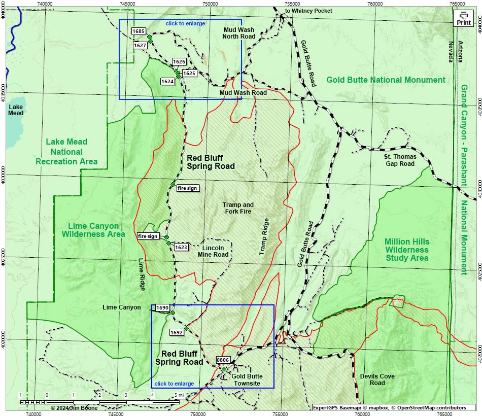 Red Bluff Spring Road Map