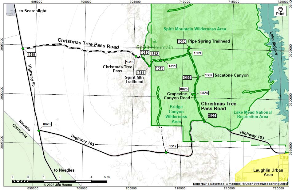 Christmas Tree Pass Road Map