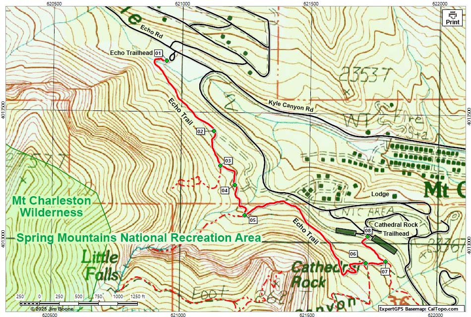 Little Falls Trail Map
