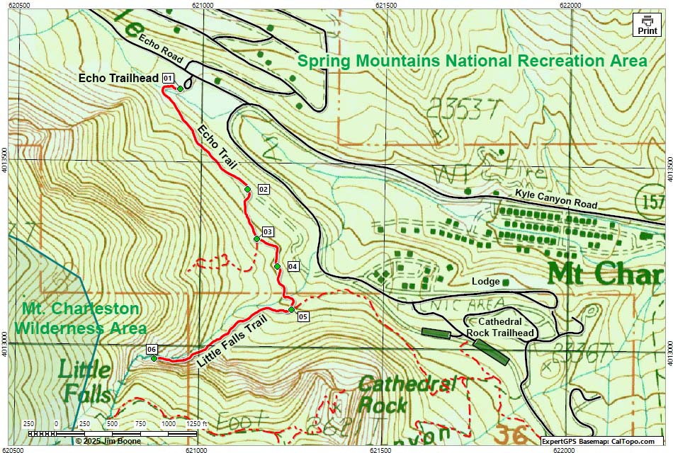 Little Falls Trail Map