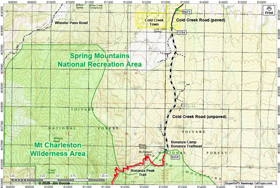 Cold Creek Road Map