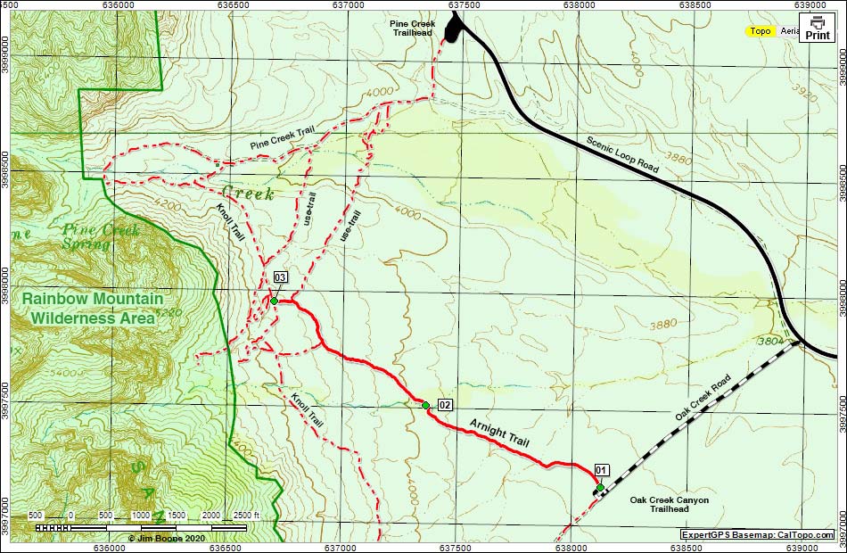 Arnight Trail Map