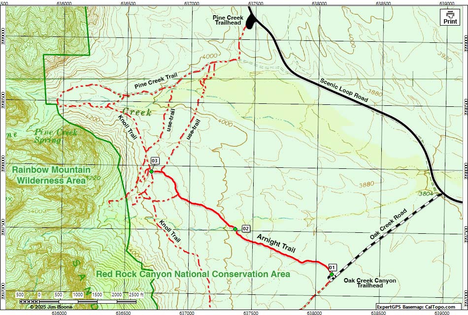 Arnight Trail Map