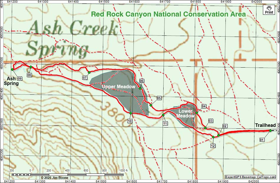 Ash Spring Route Map