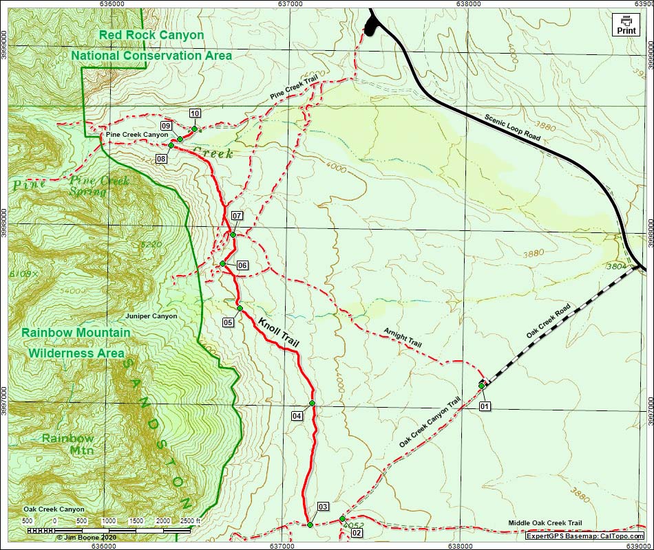 Knoll Trail Map
