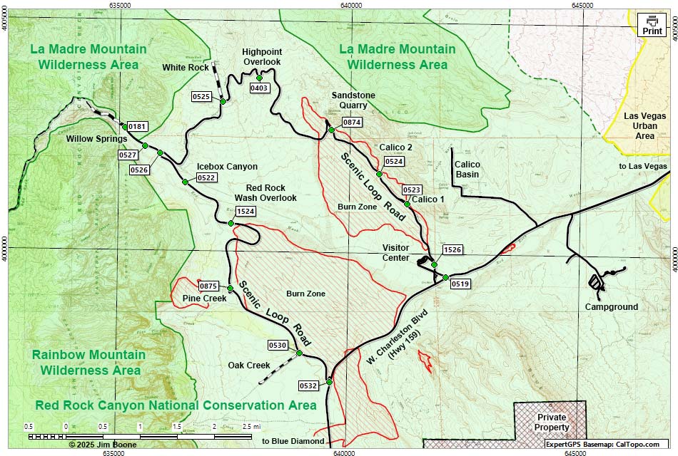 Scenic Loop Road Map