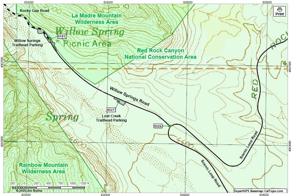 Willow Springs Road Map