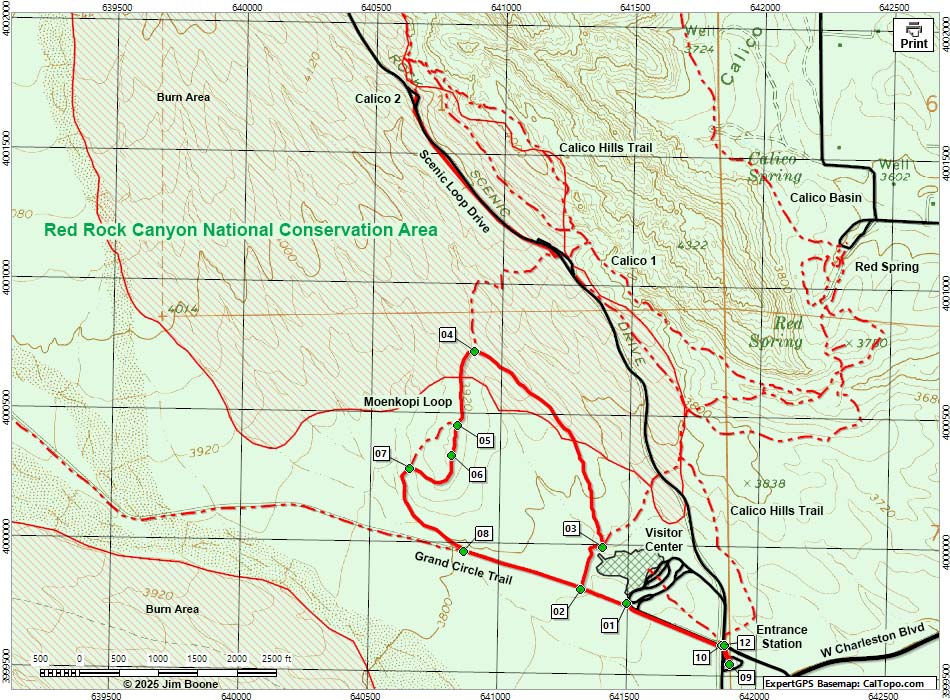 Entrance Station - Moenkopi Hill Loop Map