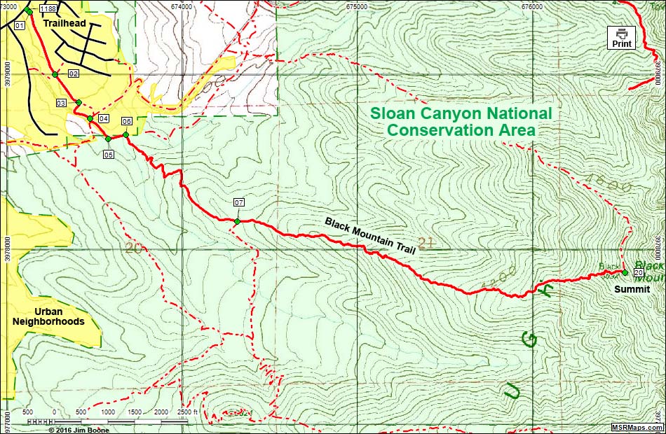 Black Mountain Trail (BLM 404) Map