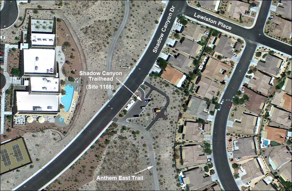 Shadow Canyon Trailhead Map