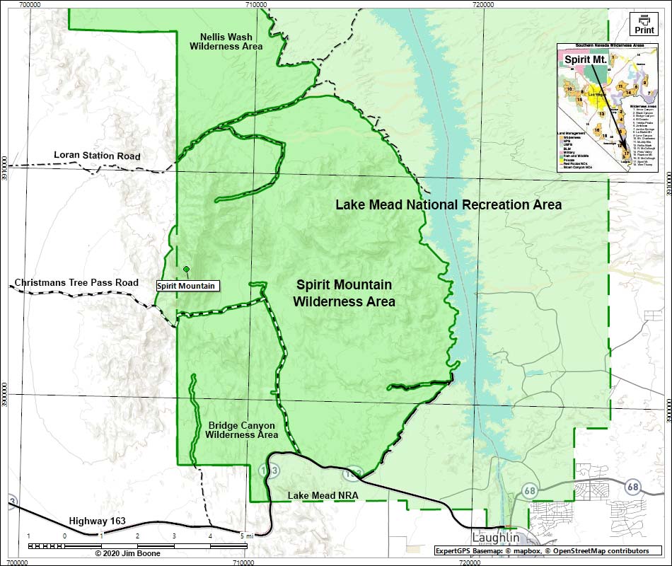 Spirit Mountain Wilderness Area Map